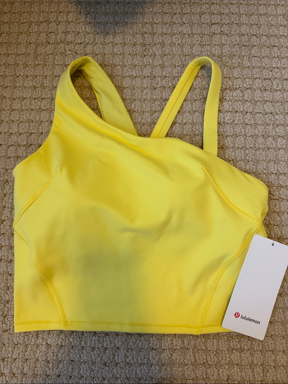 lululemon Everlux Asymmetrical Tennis Tank - Bright Yellow